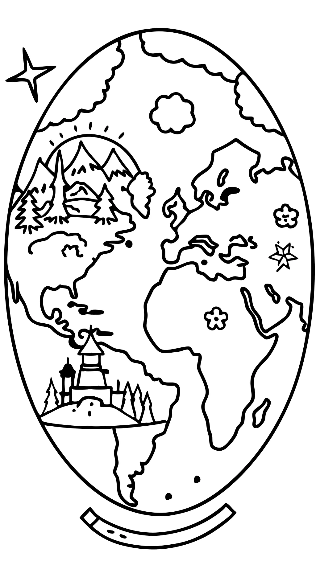 coloriage carte du monde